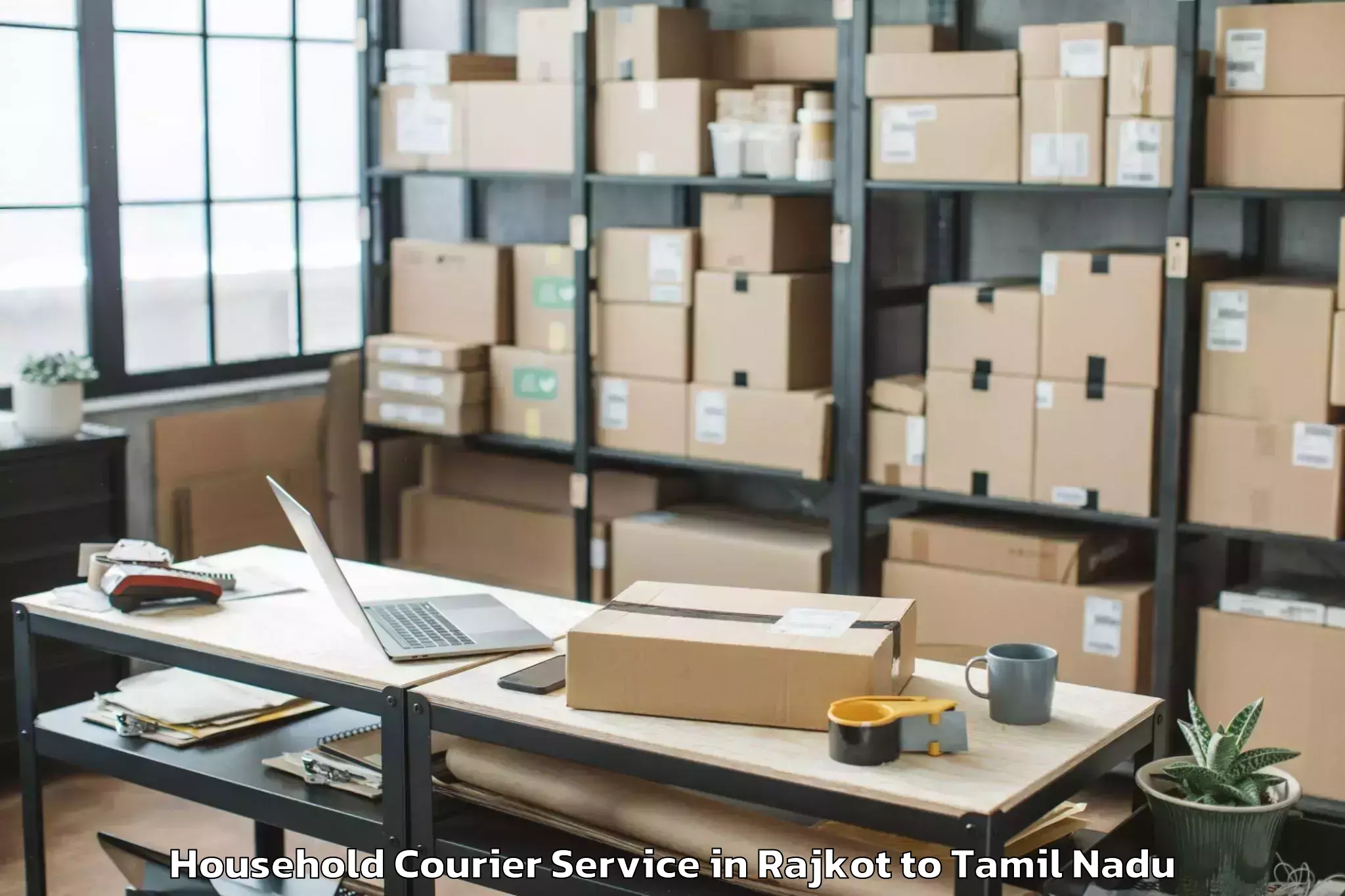 Professional Rajkot to Uthiramerur Household Courier